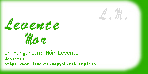 levente mor business card